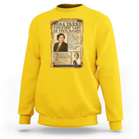 Vintage Newspaper Rosa Parks Sweatshirt Civil Rights Hero