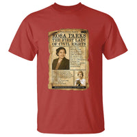 Vintage Newspaper Rosa Parks T Shirt Civil Rights Hero