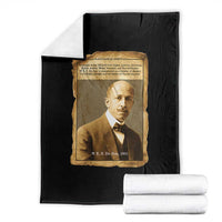 Vintage Newspaper W E B Du Bois Throw Blanket Civil Rights Pioneer