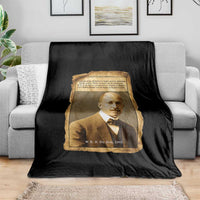 Vintage Newspaper W E B Du Bois Throw Blanket Civil Rights Pioneer