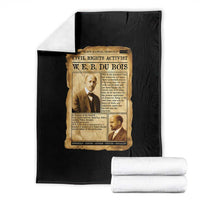 Vintage Newspaper W E B Du Bois Throw Blanket Civil Rights History