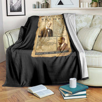 Vintage Newspaper W E B Du Bois Throw Blanket Civil Rights History