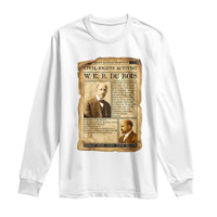 Vintage Newspaper W E B Du Bois Long Sleeve Shirt Civil Rights History