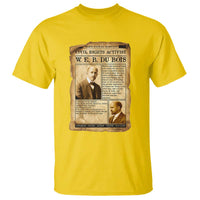 Vintage Newspaper W E B Du Bois T Shirt Civil Rights History