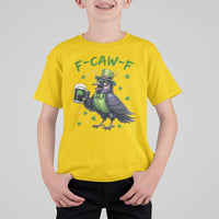 F Caw F Raven Lover T Shirt For Kid Funny St Patricks Day Gift