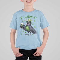 F Caw F Raven Lover T Shirt For Kid Funny St Patricks Day Gift