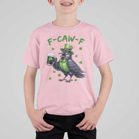 F Caw F Raven Lover T Shirt For Kid Funny St Patricks Day Gift