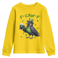 F Caw F Raven Lover Youth Sweatshirt Funny St Patricks Day Gift
