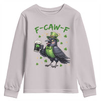 F Caw F Raven Lover Youth Sweatshirt Funny St Patricks Day Gift