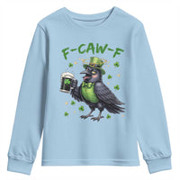 F Caw F Raven Lover Youth Sweatshirt Funny St Patricks Day Gift