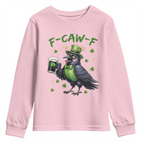 F Caw F Raven Lover Youth Sweatshirt Funny St Patricks Day Gift