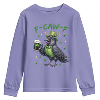 F Caw F Raven Lover Youth Sweatshirt Funny St Patricks Day Gift