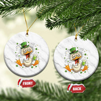 Funny Drunk Irish Duck Ceramic Ornament St Patricks Day Gift
