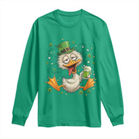 Funny Drunk Irish Duck Long Sleeve Shirt St Patricks Day Gift