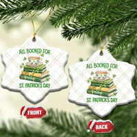 All Booked For St Patricks Day Ceramic Ornament Gift For Book Lovers