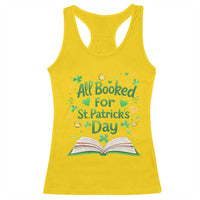 All Booked For St Patricks Day Racerback Tank Top Irish Bookworm Gift
