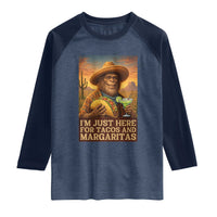 Funny El Squatcho Cinco De Mayo Raglan Shirt Just Here For Tacos And Margaritas