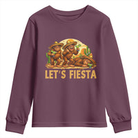 Funny Drunk Bigfoot Cinco De Mayo Youth Sweatshirt Lets Fiesta Party Gift