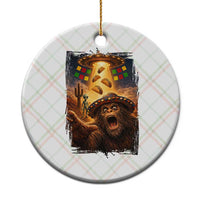 Funny Bigfoot Alien Selfie Ceramic Ornament Cinco De Mayo Party Gift