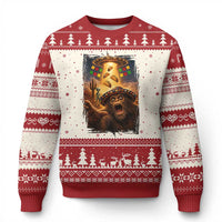 Funny Bigfoot Alien Selfie Ugly Christmas Sweater Cinco De Mayo Party Gift