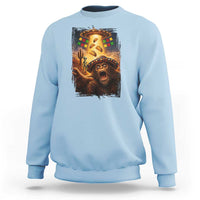 Funny Bigfoot Alien Selfie Sweatshirt Cinco De Mayo Party Gift