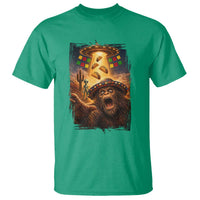 Funny Bigfoot Alien Selfie T Shirt Cinco De Mayo Party Gift