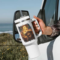 Funny Bigfoot Alien Selfie Tumbler With Handle Cinco De Mayo Party Gift