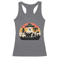 Retro Sunset Cryptid Squad Racerback Tank Top Cryptid Lover Gift