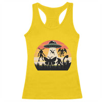 Retro Sunset Cryptid Squad Racerback Tank Top Cryptid Lover Gift