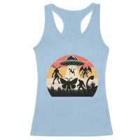 Retro Sunset Cryptid Squad Racerback Tank Top Cryptid Lover Gift