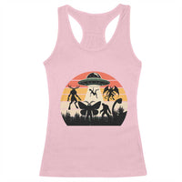 Retro Sunset Cryptid Squad Racerback Tank Top Cryptid Lover Gift