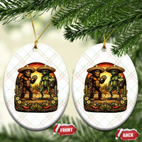 Funny Bigfoot Chupacabra Cinco De Mayo Ceramic Ornament Cryptid Lover Gift