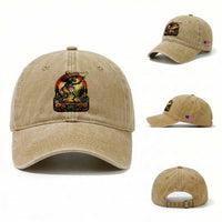 Funny Chupacabra Goat Taco Lover Washed Cotton Baseball Cap Cinco De Mayo Party Gift