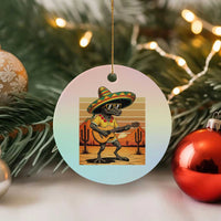 Funny Cinco De Mayo Chupacabra Ceramic Ornament Guitar Fiesta Gift