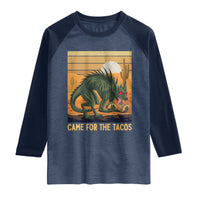 Funny Chupacabra Taco Lover Raglan Shirt Came For The Tacos