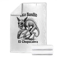 Funny Chupacabra Taco Bandito Throw Blanket Gift For Mexican Food Fan