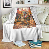 Funny El Chupacabra Burrito Bandito Throw Blanket Cinco De Mayo Gift