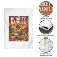Funny El Chupacabra Burrito Bandito Garden Flag Cinco De Mayo Gift