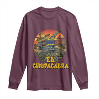 Funny Cinco De Mayo Cryptid Lover Gift Long Sleeve Shirt El Squatcho Dabbing