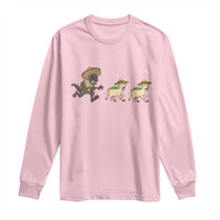 Funny Mexican Fiesta Gift Long Sleeve Shirt Chupacabra Chasing Taco Goat