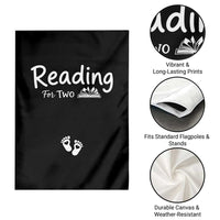 Pregnancy Announcement For Book Lovers Garden Flag Reading For Two