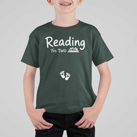 Pregnancy Announcement For Book Lovers T Shirt For Kid Reading For Two