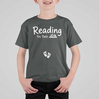 Pregnancy Announcement For Book Lovers T Shirt For Kid Reading For Two