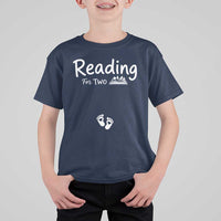 Pregnancy Announcement For Book Lovers T Shirt For Kid Reading For Two