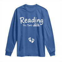 Pregnancy Announcement For Book Lovers Long Sleeve Shirt Reading For Two