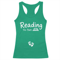 Pregnancy Announcement For Book Lovers Racerback Tank Top Reading For Two