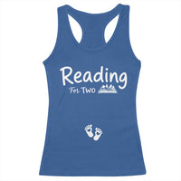 Pregnancy Announcement For Book Lovers Racerback Tank Top Reading For Two