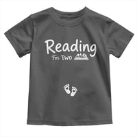 Pregnancy Announcement For Book Lovers Toddler T Shirt Reading For Two