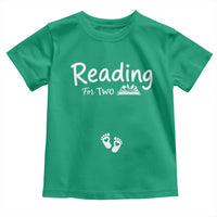 Pregnancy Announcement For Book Lovers Toddler T Shirt Reading For Two
