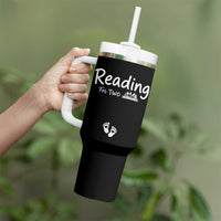 Pregnancy Announcement For Book Lovers Tumbler With Handle Reading For Two